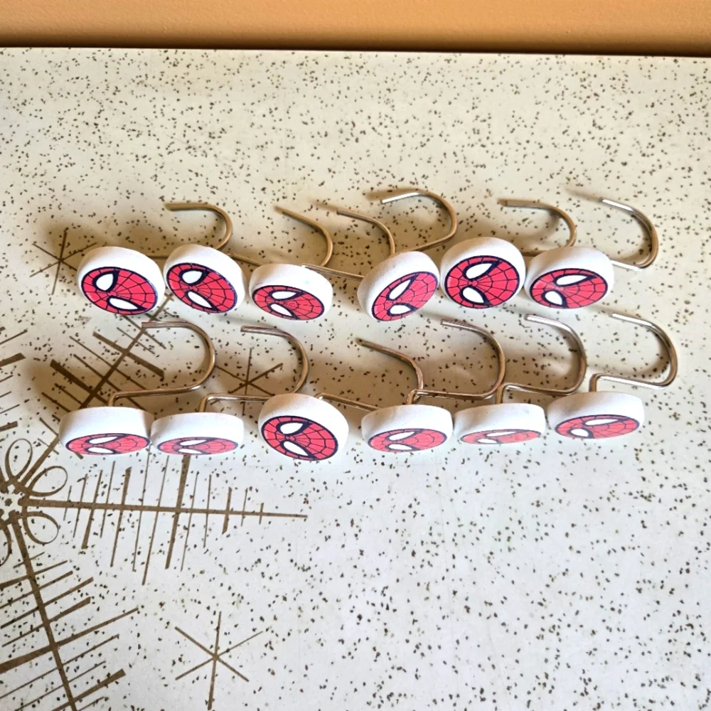 Spiderman Shower Curtain Hooks